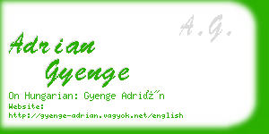 adrian gyenge business card